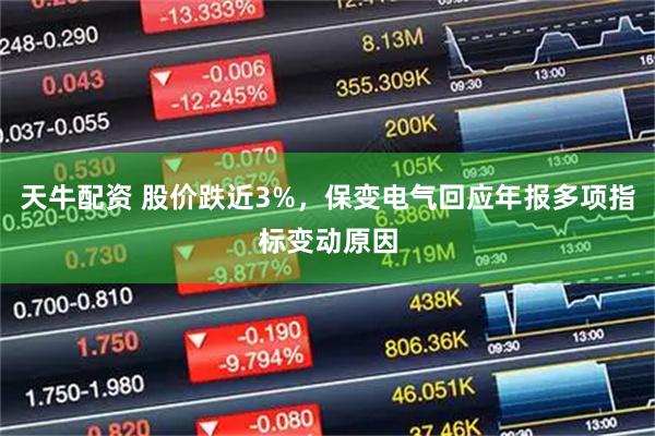 天牛配资 股价跌近3%，保变电气回应年报多项指标变动原因